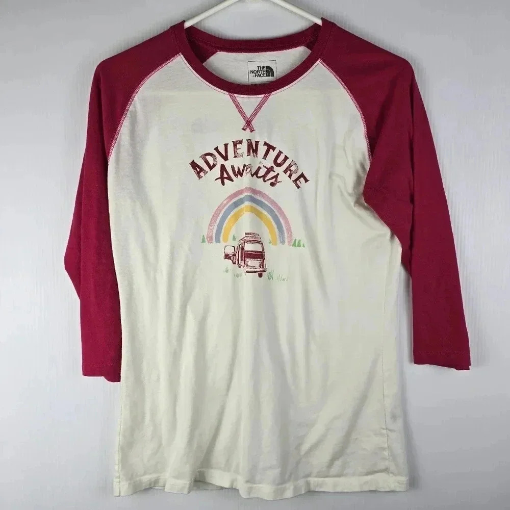 The North Face Women's Adventure Awaits 3/4 Sleeve Baseball Tee Size M